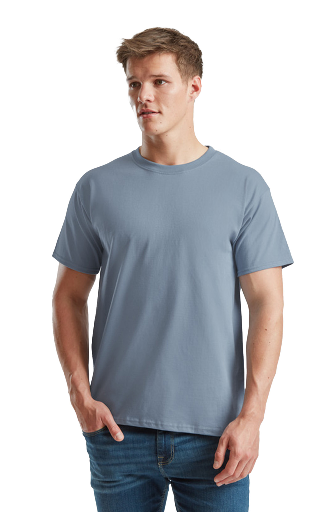 T-Shirt 61-422-0 Fruit of the Loom Ringspun Premium Iconic 195 Mineral Blue