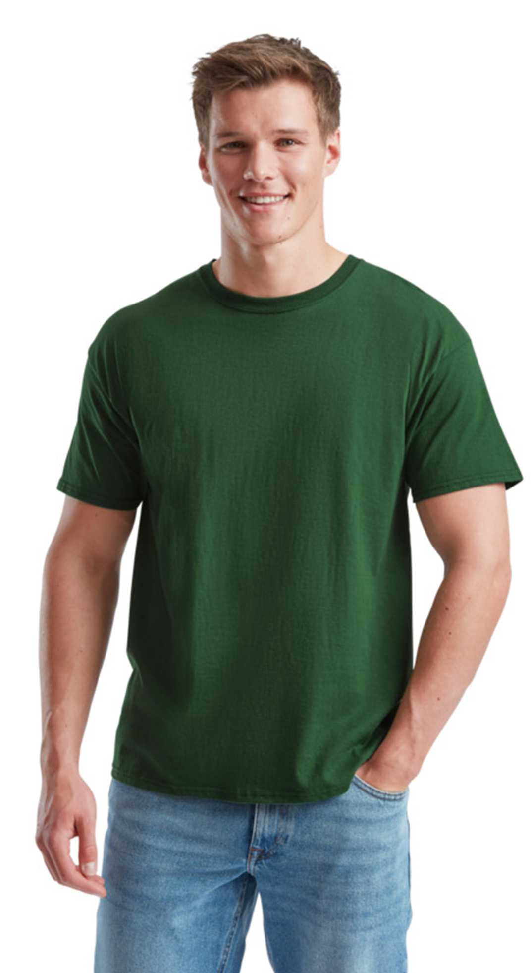 Ανδρικό T-Shirt 61-082-0 Fruit of the Loom Bottle Green