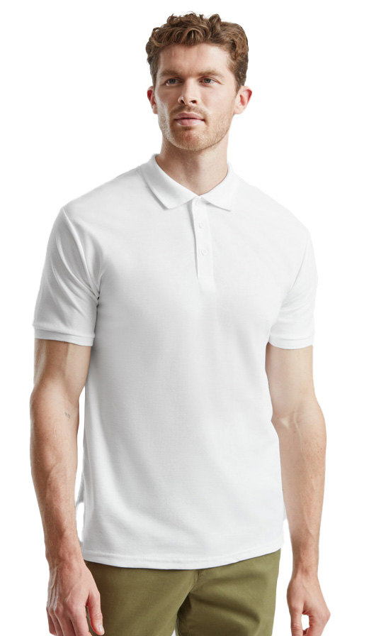 Ανδρική Μπλούζα Polo 63-204-0 Fruit of the Loom Heavyweight 65/35 White