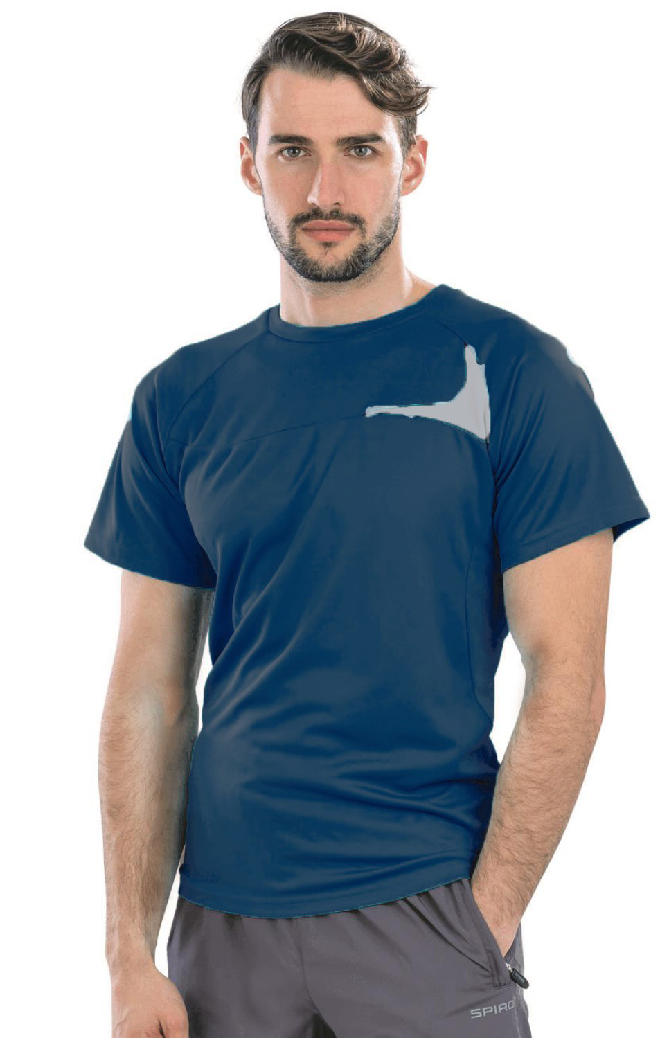 Αθλητικό T-Shirt Spiro R182M Dash Ανδρικό Navy/White