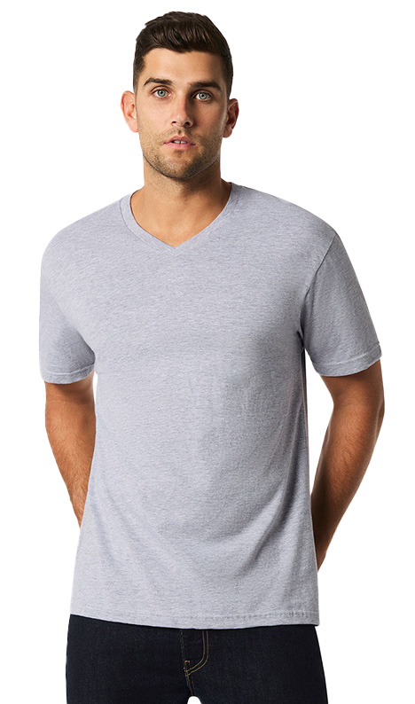 V-Neck T-Shirt Softstyle Gildan 64V00 Sport Grey