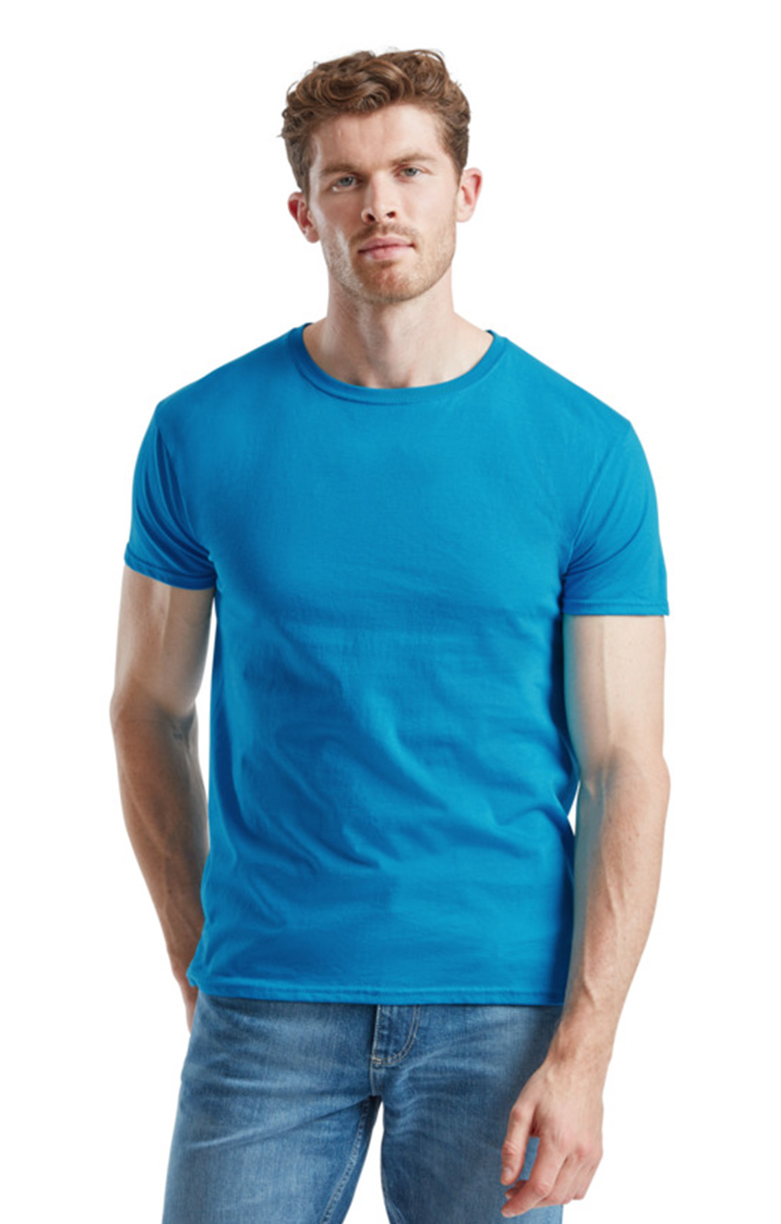 T-Shirt 61-430-0 Fruit of the Loom Iconic 150 Slim Fit Azure Blue