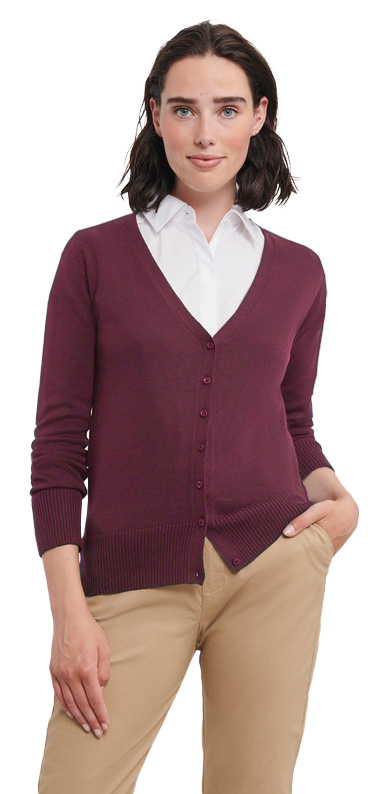 Γυναικεία Ζακέτα Πλεκτή V-Neck R-715F-0 Russell Cranberry Marl