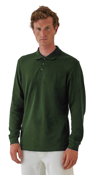 Ανδρική Μπλούζα Polo Μακρυμάνικη ID.001 LSL B & C PUI12 Bottle Green