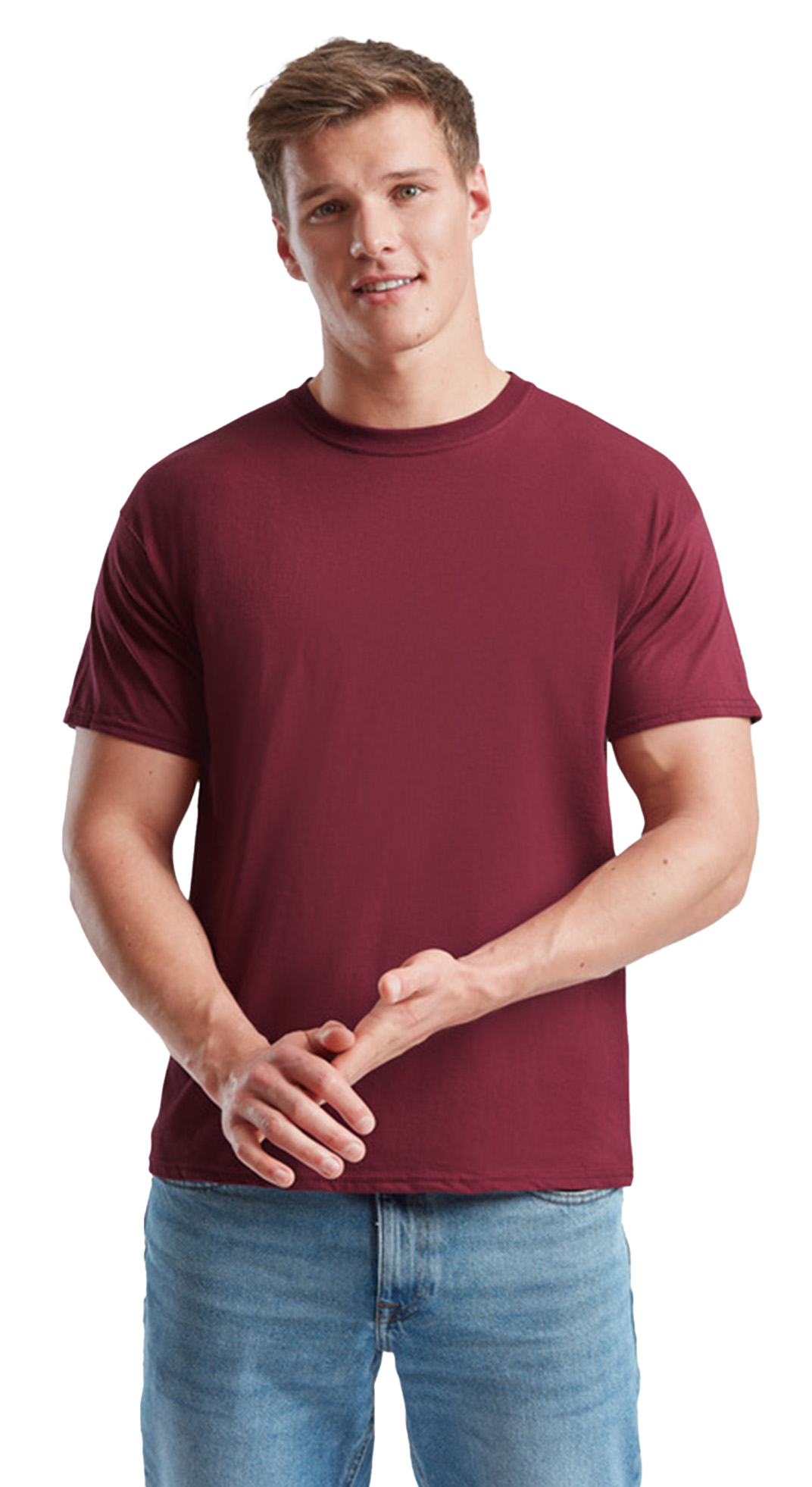Ανδρικό T-Shirt 61-082-0 Fruit of the Loom Burgundy