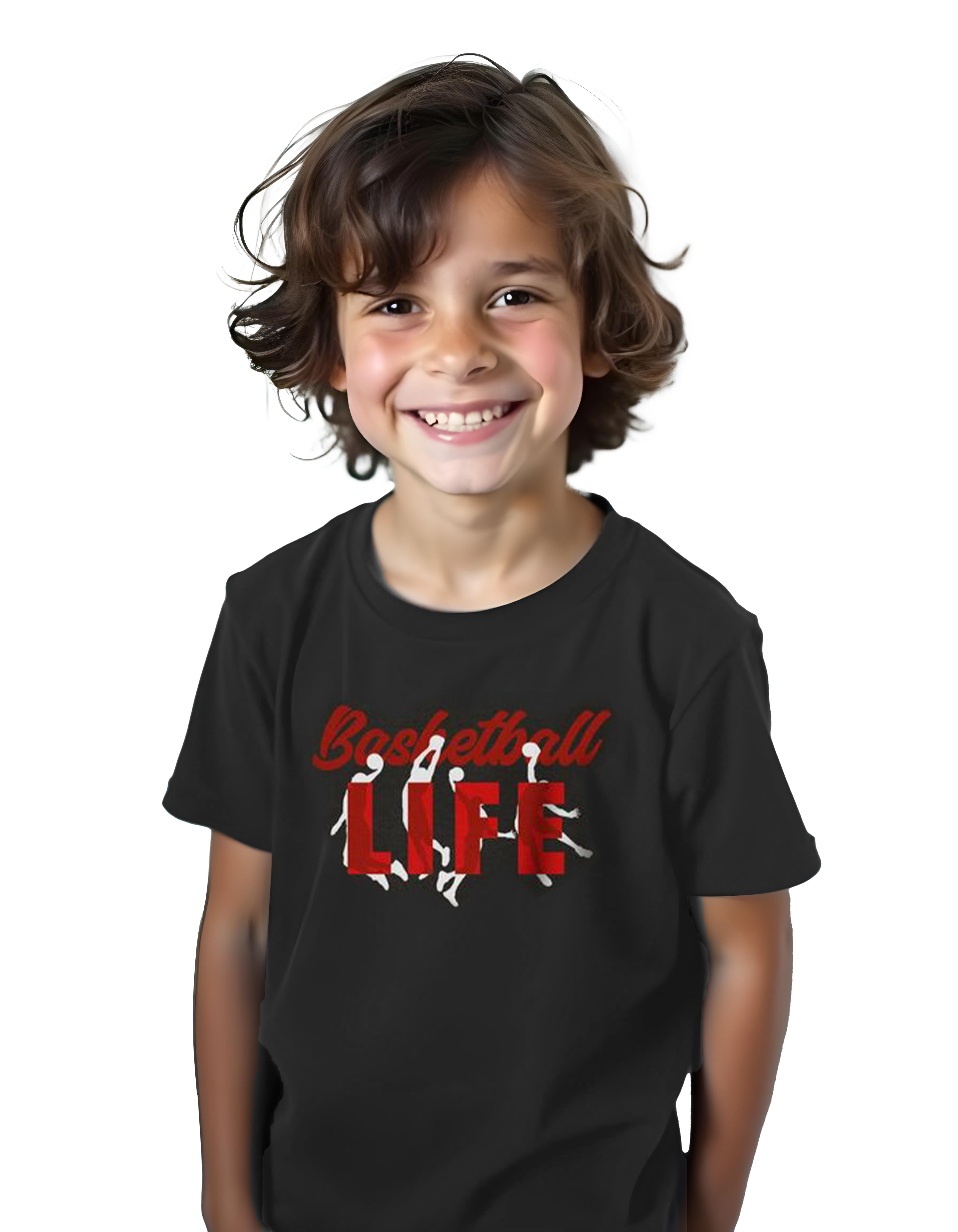 Kids Basketball Life Tee MT Kids MTK232 black