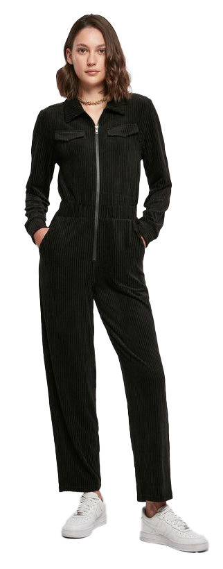 Ladies Velvet Rib Boiler Suit Urban Classics TB5096-00007 black