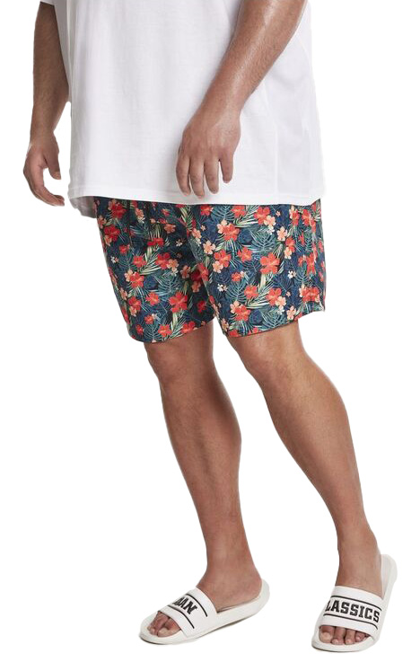 Μαγιό TB2679 Urban Classics PatternSwim Black/White Black/Tropical