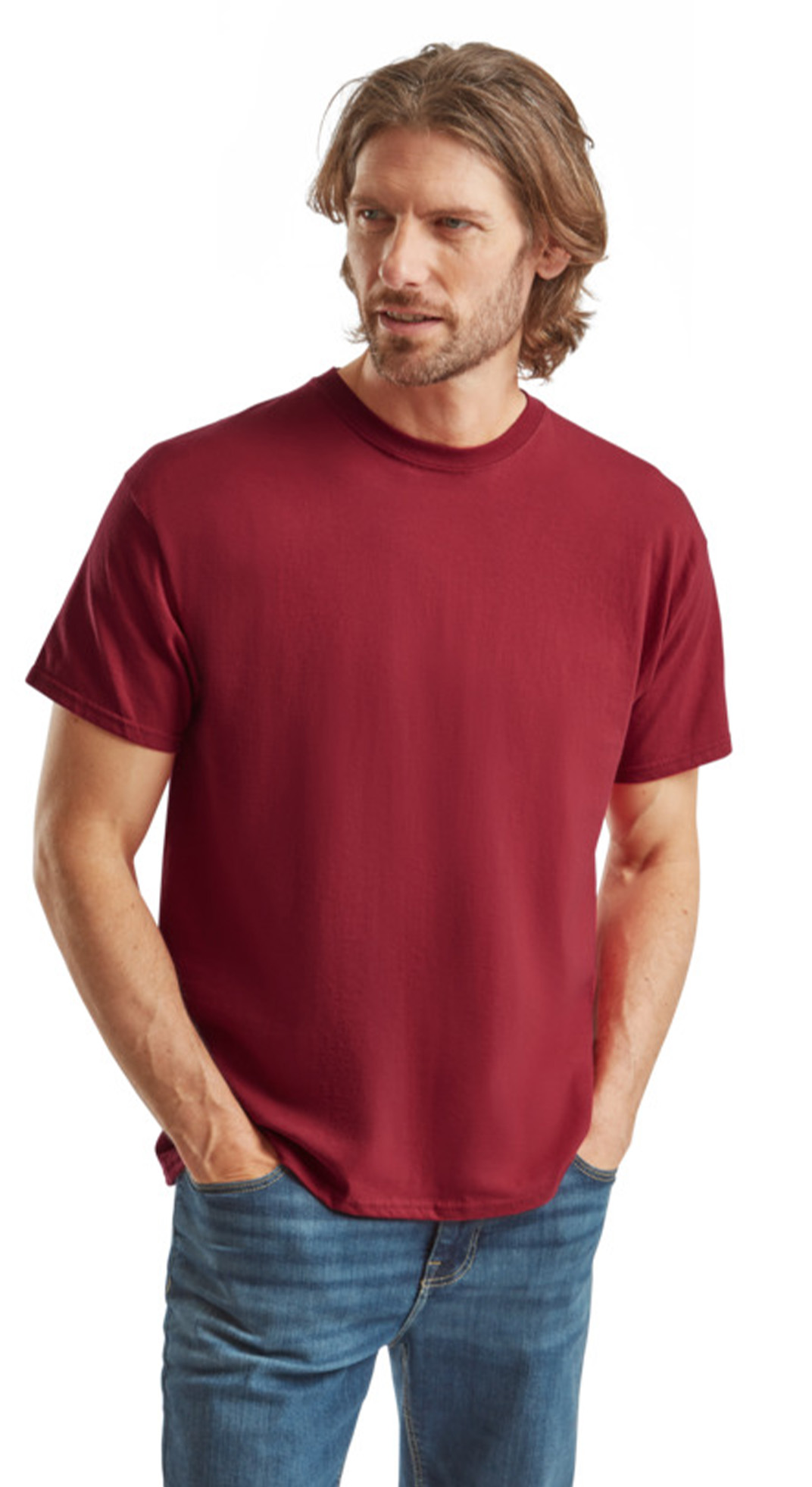 Ανδρικό T-Shirt 61-082-0 Fruit of the Loom Brick Red