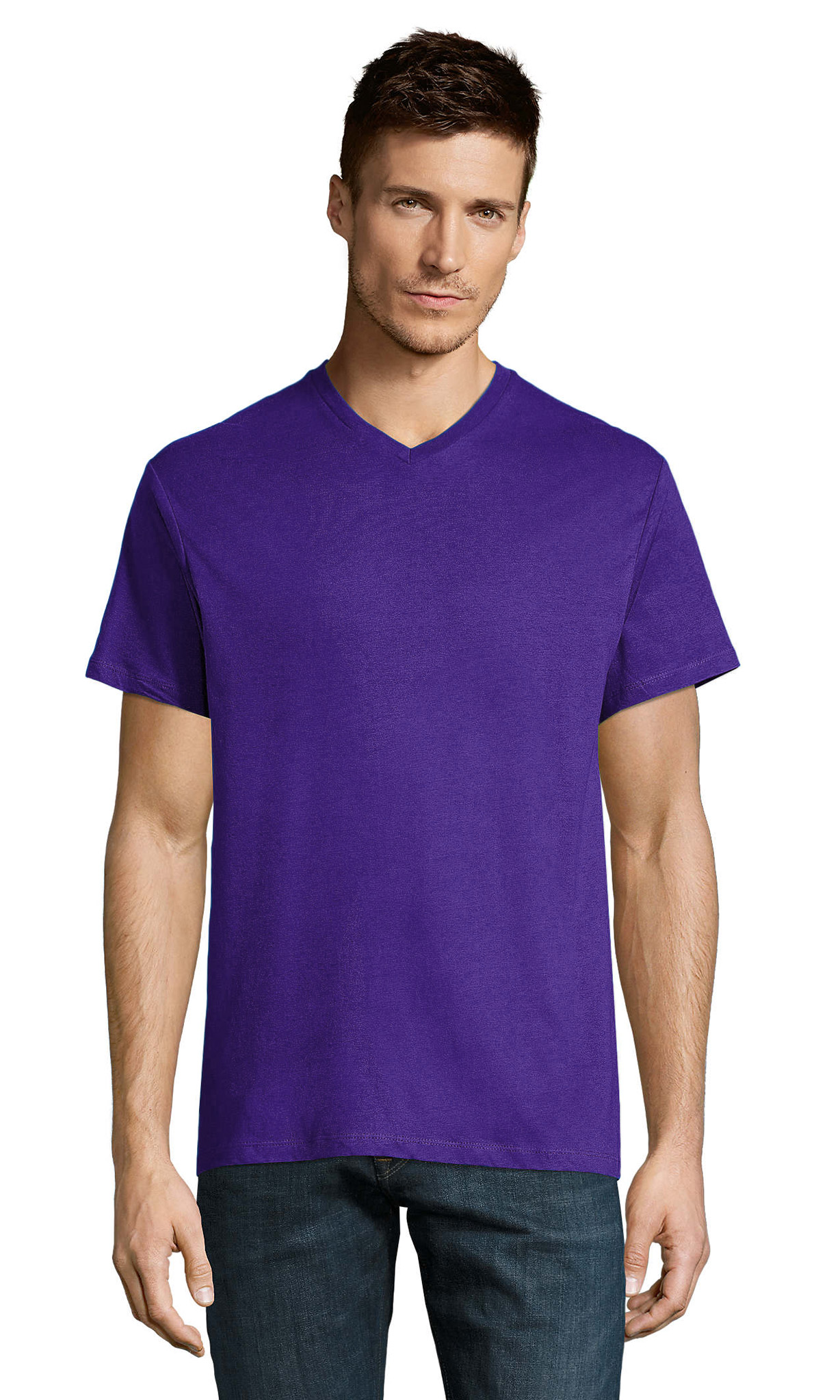 T-Shirt 11155 SOL'S Master Greek V-Neck Jersey 150g Dark Purple