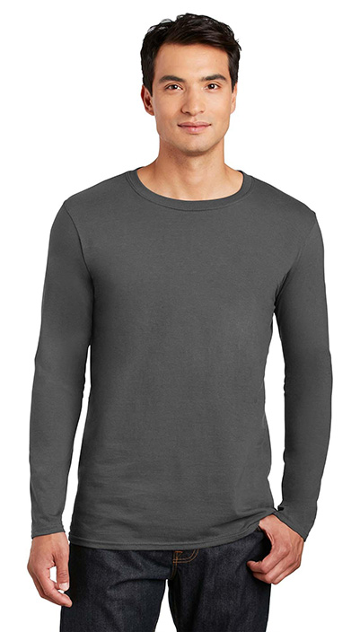 Μακρυμάνικο T-Shirt 64400 Gildan Softstyle Charcoal