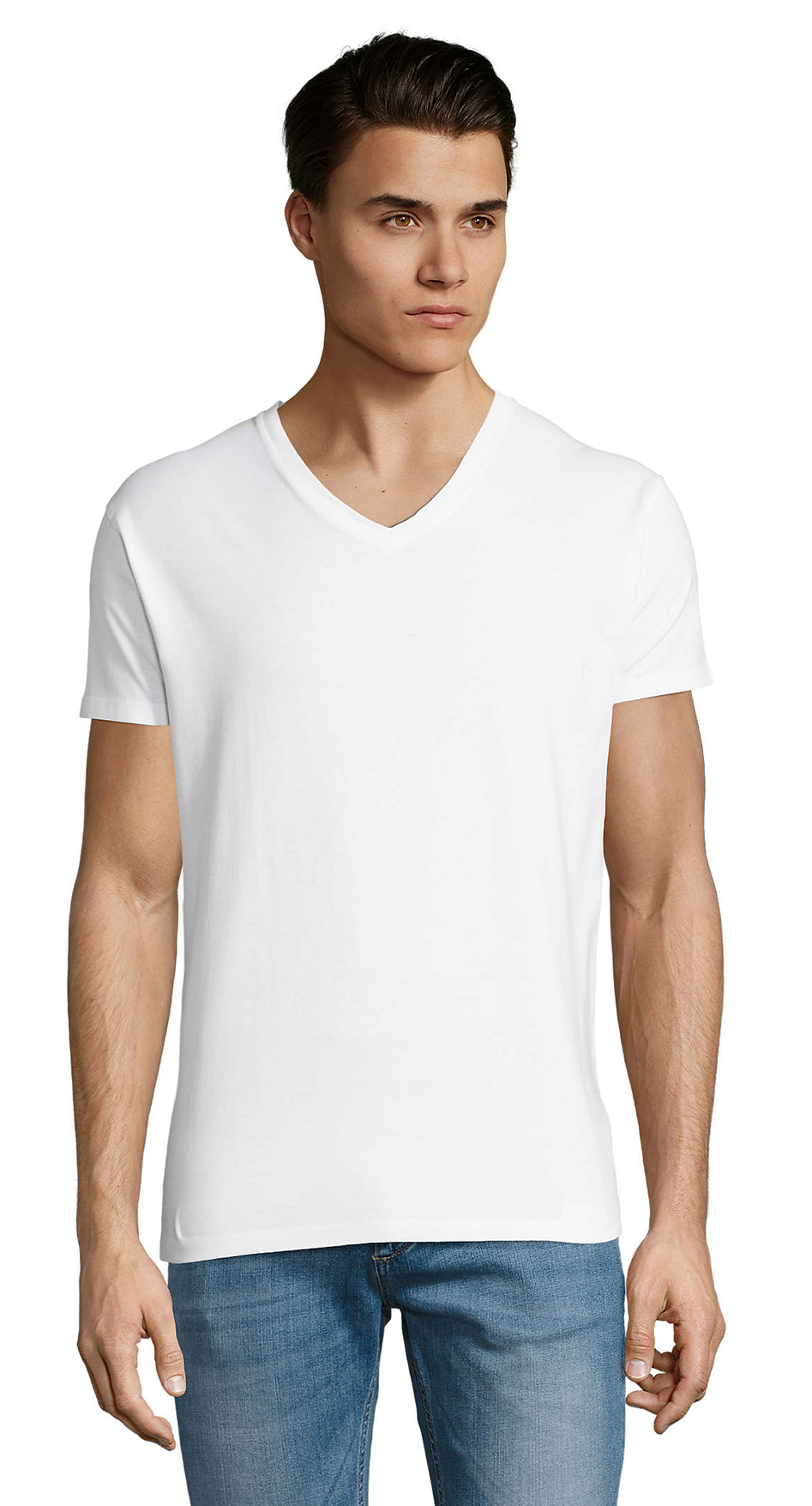 Ανδρικό Μπλουζάκι T-Shirt 02940 Imperial V SOL'S White