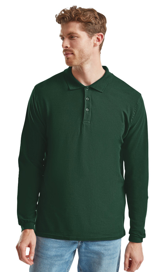 Μπλούζα Polo Μακρυμάνικη 63-310-0 Fruit of the Loom Premium Forest Green