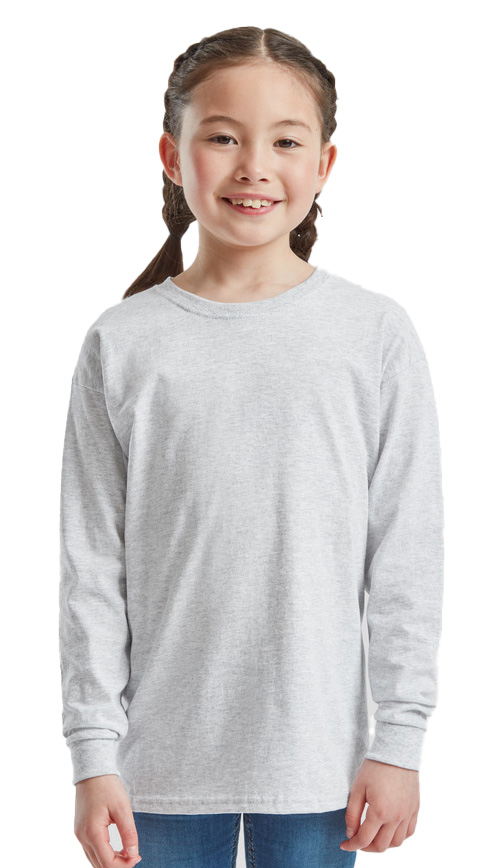 Παιδικό Μακρυμάνικο T-Shirt 61-007-0 Fruit of the Loom Heather Grey