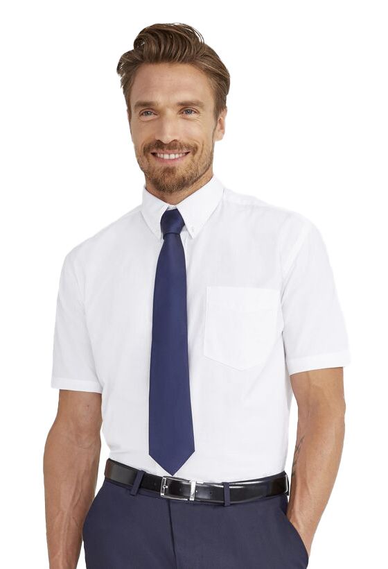 Ανδρικό Κοντομάνικο Πουκάμισο Oxford 16010 SOL'S Brisbane White