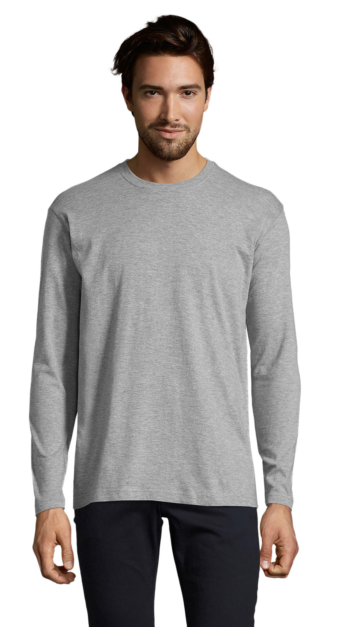 Μακρυμάνικο T-Shirt 11420 SOL'S Monarch Grey Melange