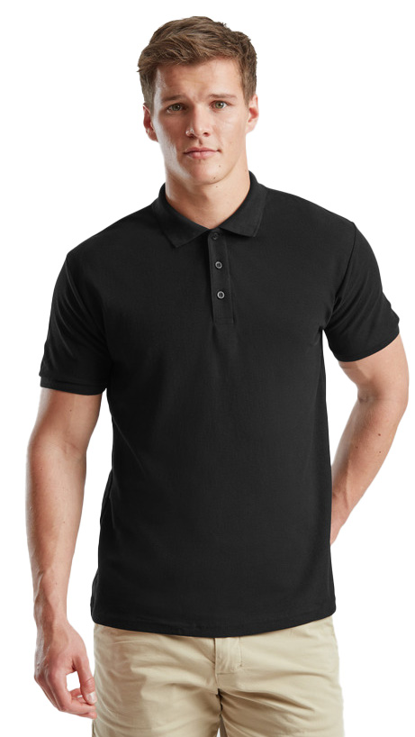 Ανδρική Μπλούζα Polo 63-204-0 Fruit of the Loom Heavyweight 65/35 Black