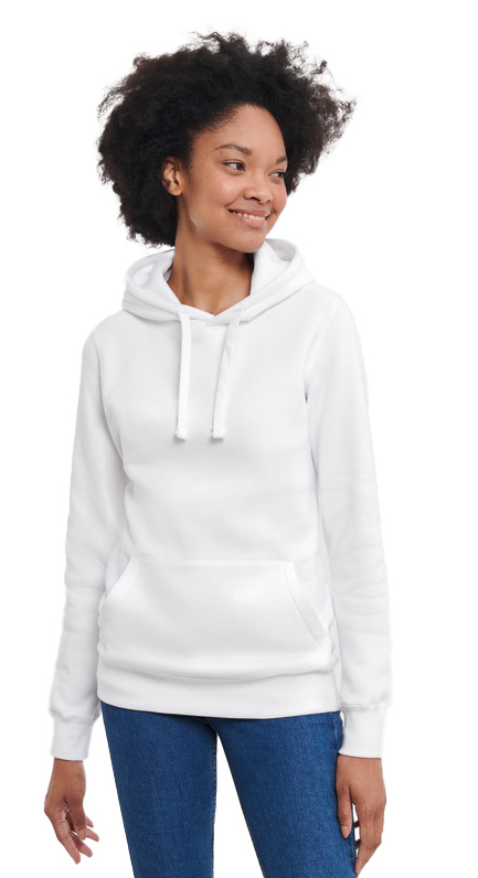 Γυναικείο Φούτερ με Κουκούλα R-265F-0 Russell Authentic White