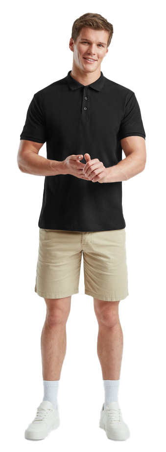 Ανδρική Μπλούζα Polo 63-204-0 Fruit Of The Loom Heavyweight 65 35 Black ανδρικά Μπλούζες Simple Wear