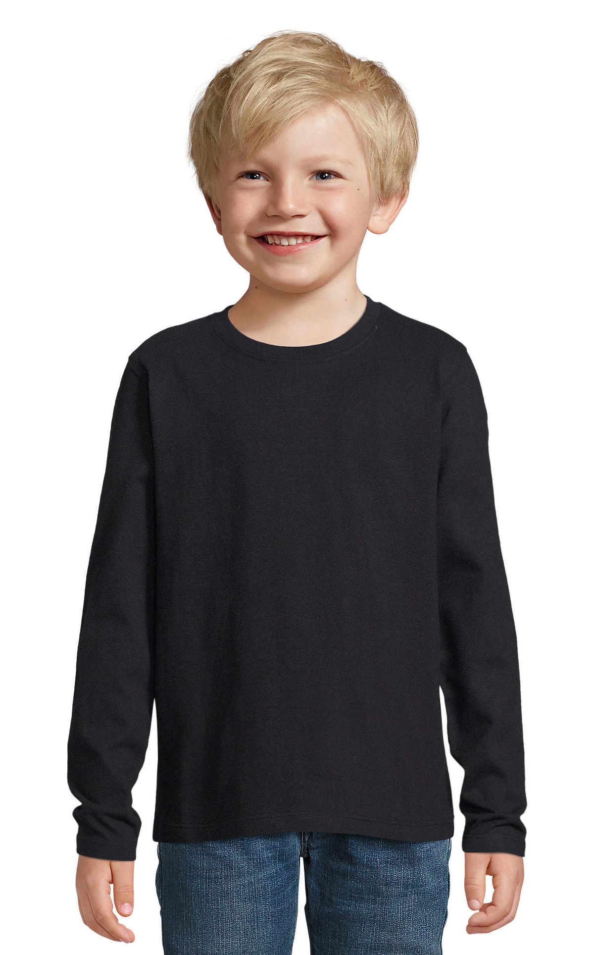 Παιδικό μακρυμάνικο T-shirt Imperial LSL Kids SOLS 02947 Deep Black
