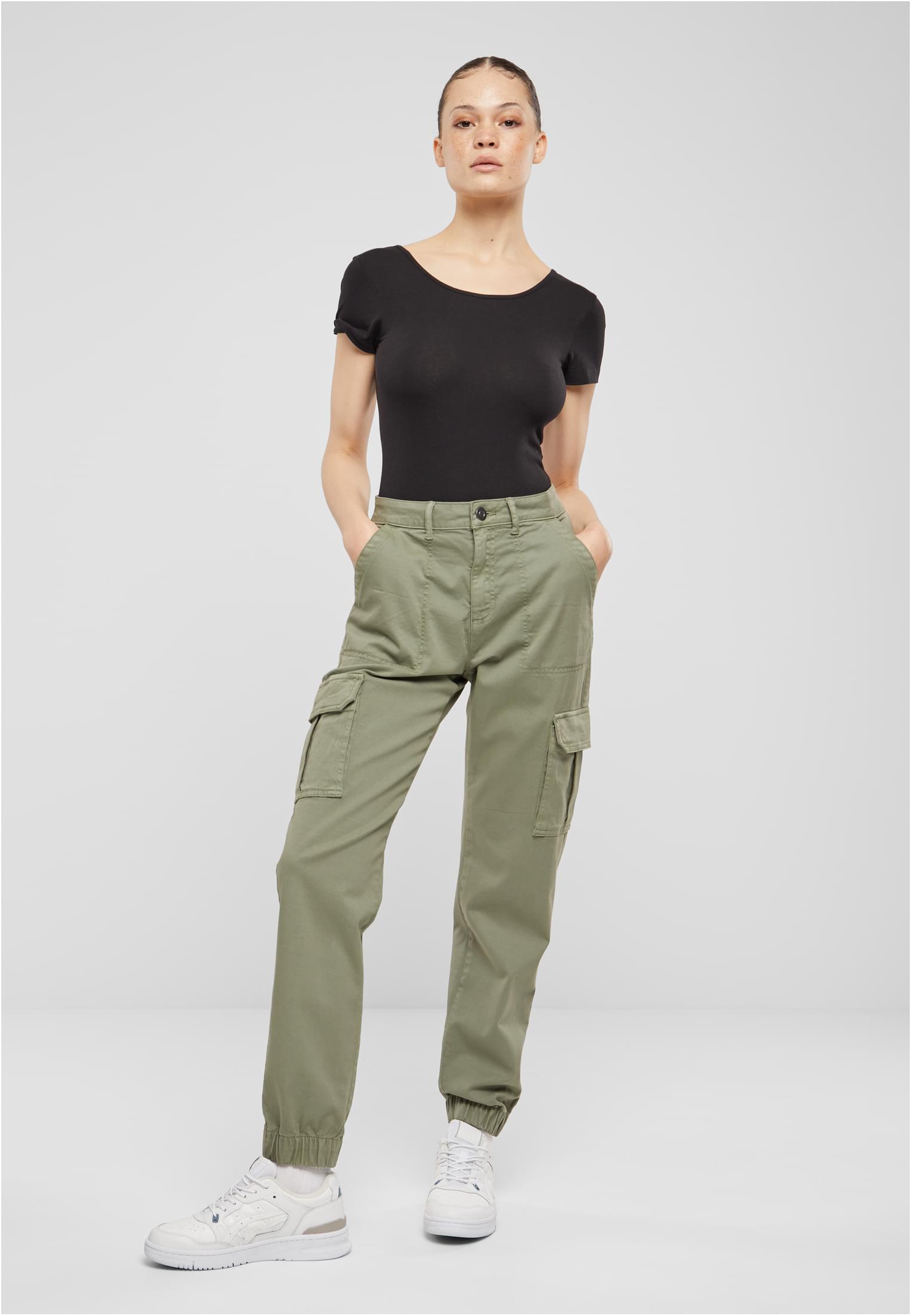 Ladies Cotton Twill Utility Pants Urban Classics Tb5454-05292 Palegreen Outlet γυναικεία Simple Wear