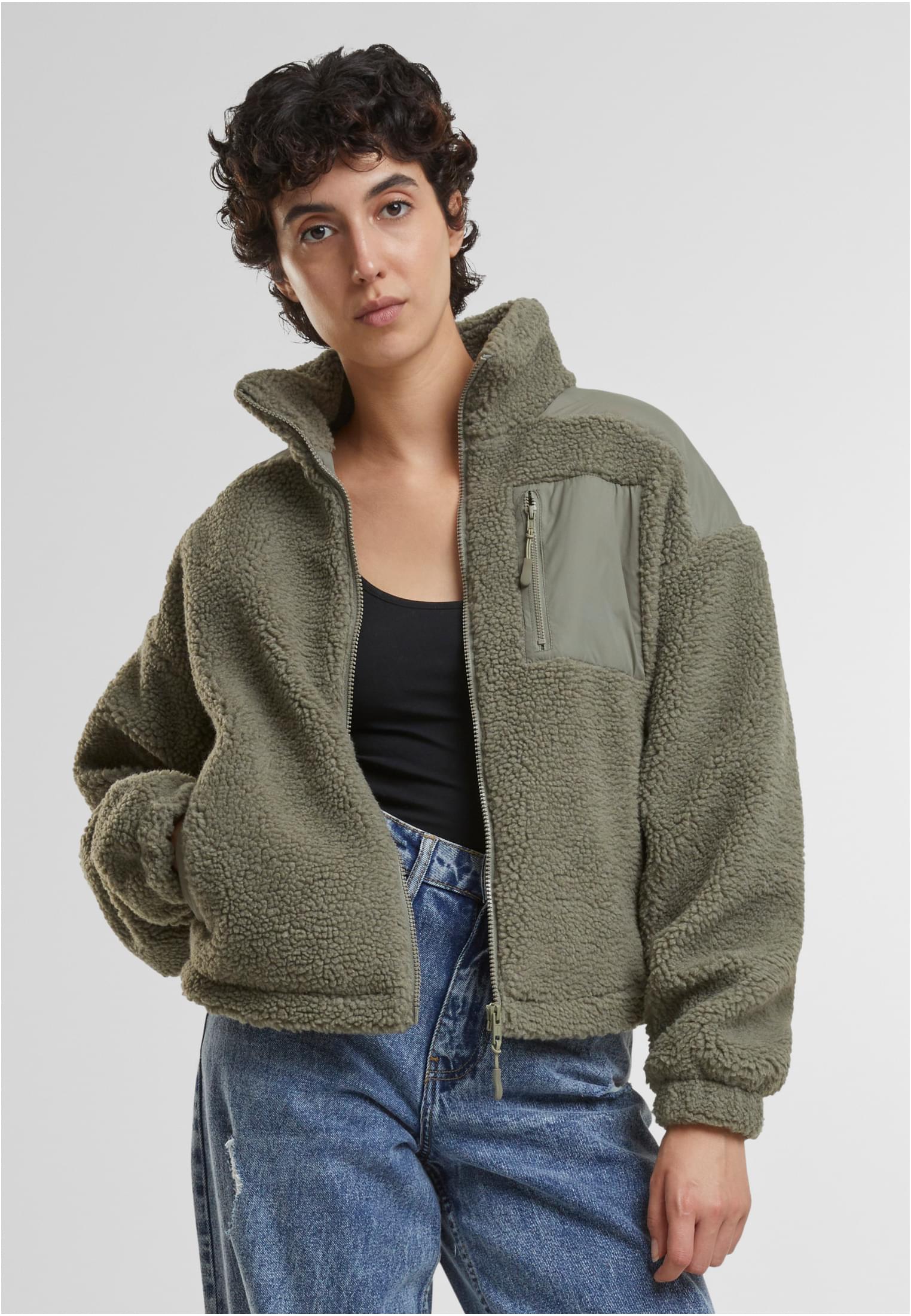 Γυναικείο Μπουφάν Sherpa Mix TB6068 Urban Classics Palegreen