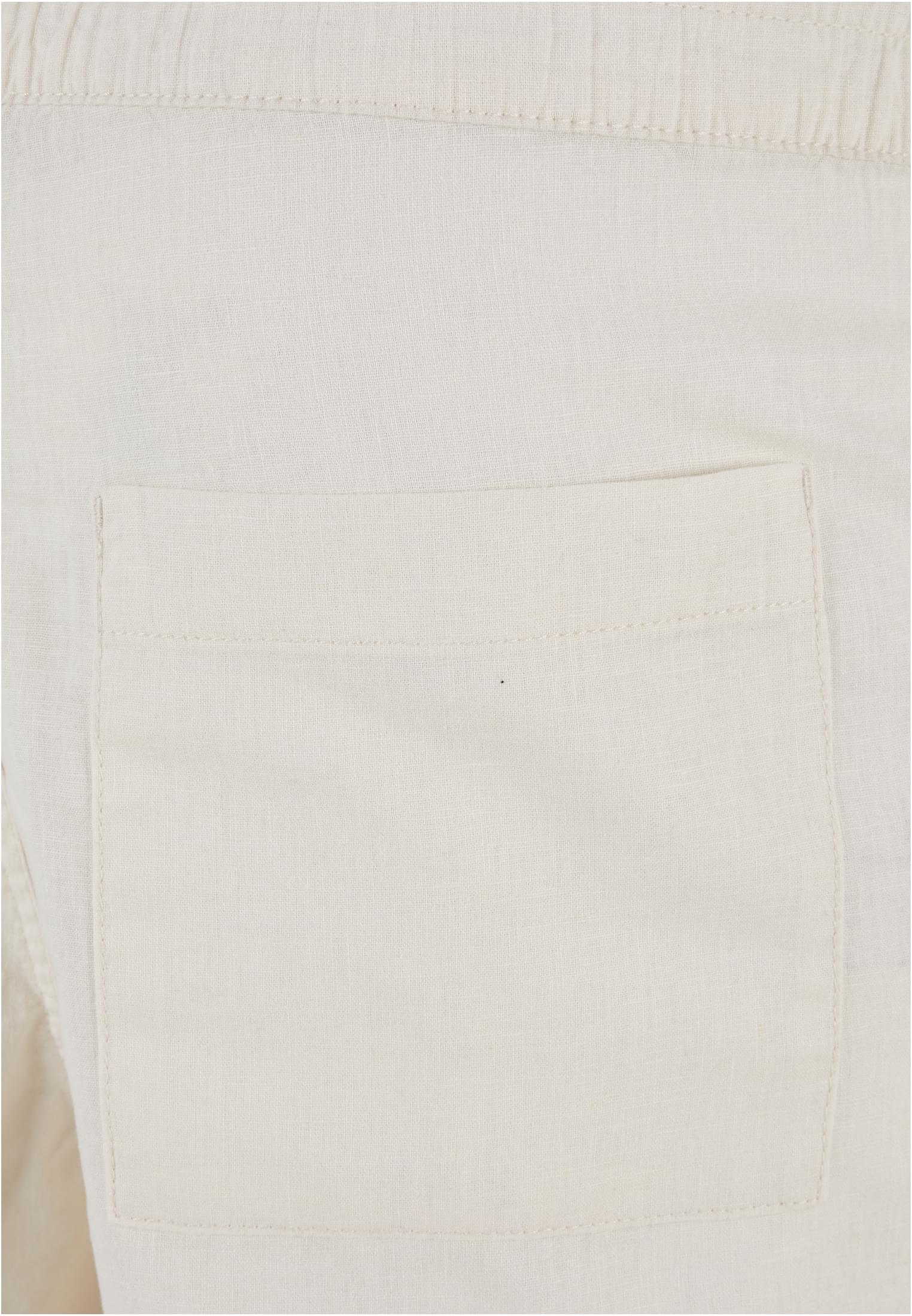 Loose Cotton Linen Pants Urban Classics Tb6620-02903 Whitesand ανδρικά Παντελόνια Simple Wear