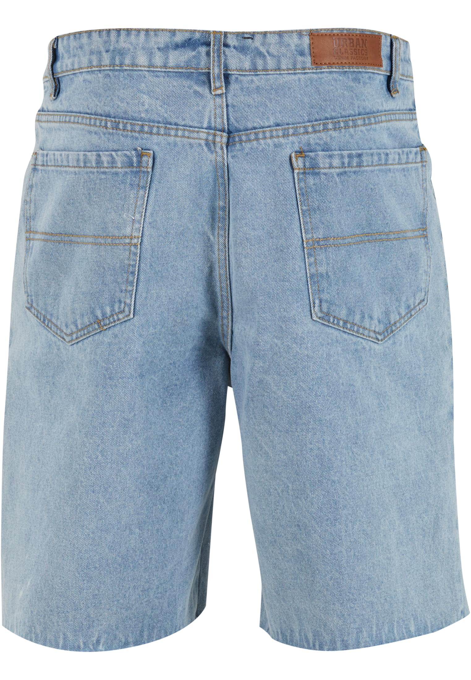 Open Edge Two Knee Denim Shorts Urban Classics Tb6668-12689 New Light Blue Washed ανδρικά Βερμούδες Σορτς Simple Wear