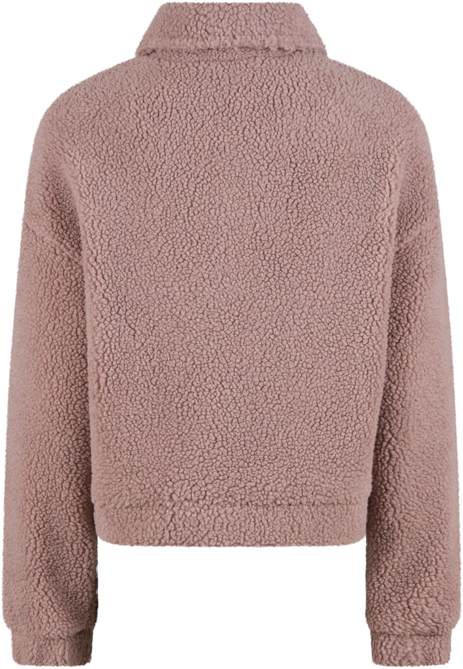 Ladies Short Sherpa Button Jacket Urban Classics TB6720-02913 Duskrose