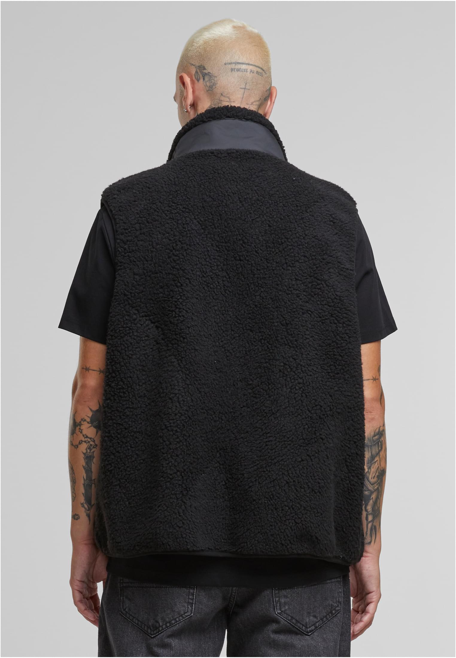 Γιλέκο Sherpa Tb6723-00007 Urban Classics Black ανδρικά Μπουφάν Simple Wear