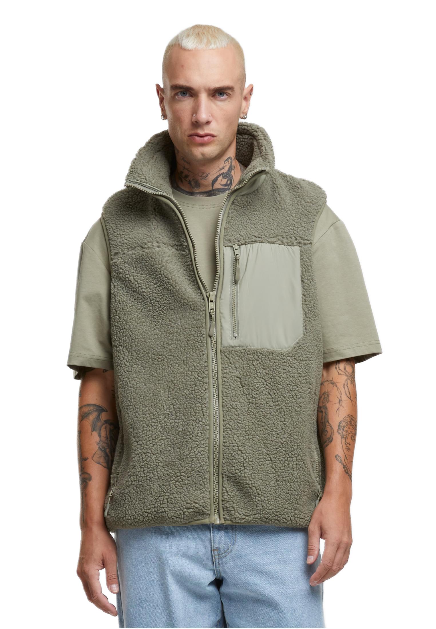 Γιλέκο Sherpa TB6723-05292 Urban Classics Palegreen