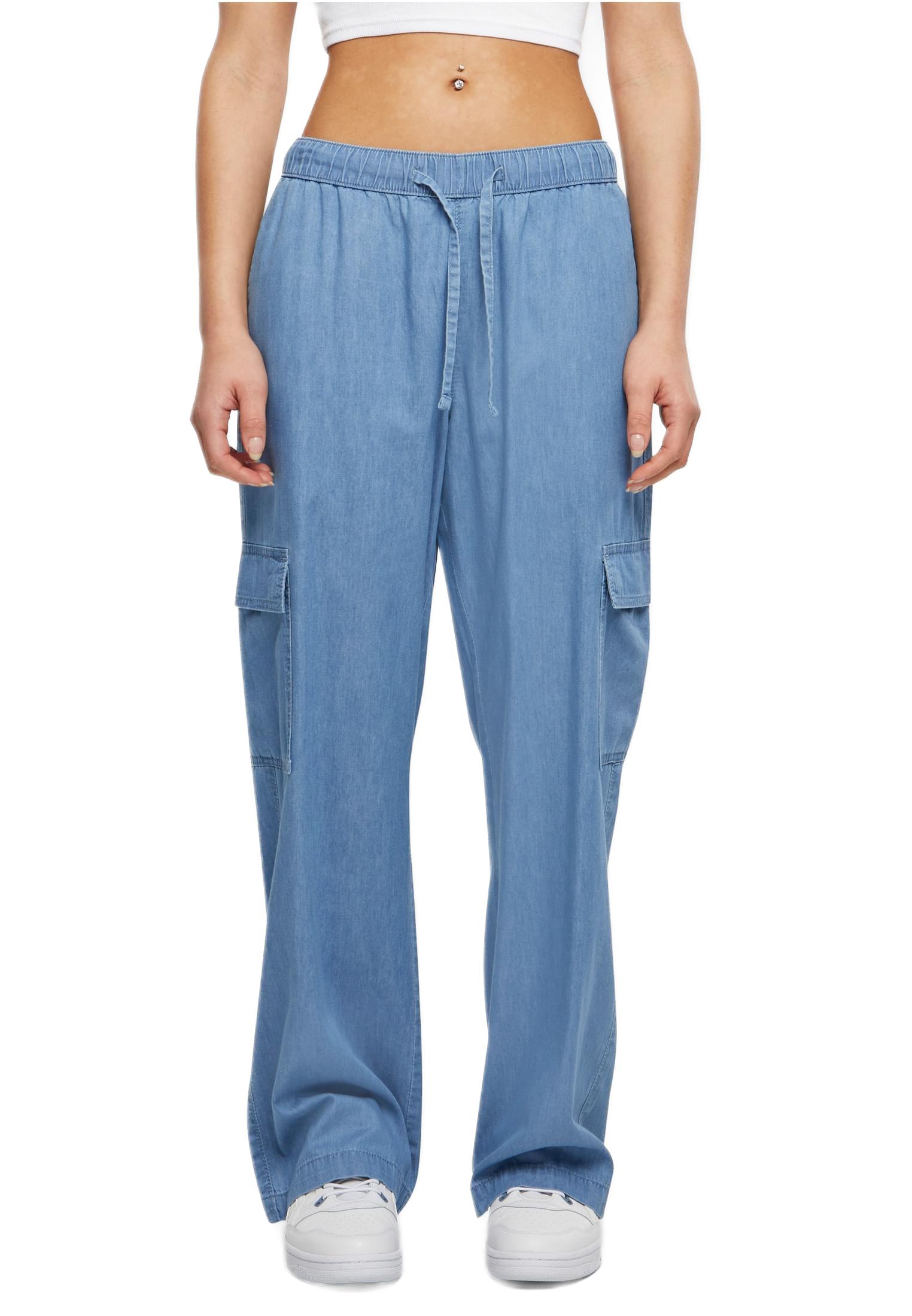 Γυναικείο Παντελόνι Cargo TB6836-04459 Urban Classics Light Denim skyblue washed