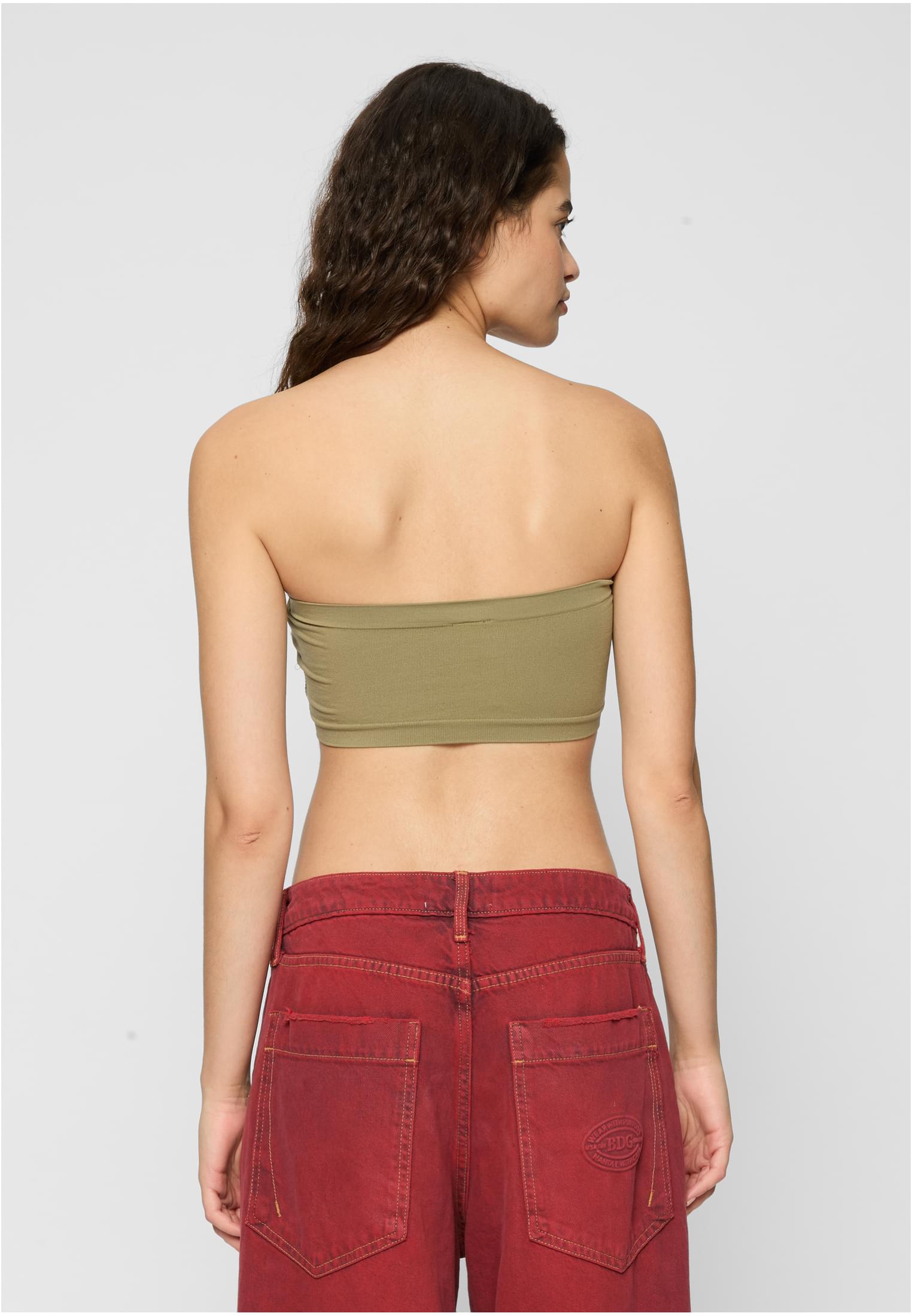 Ladies Pads Bandeau 2-Pack Urban Classics TB683A-18576 Khaki+Khaki