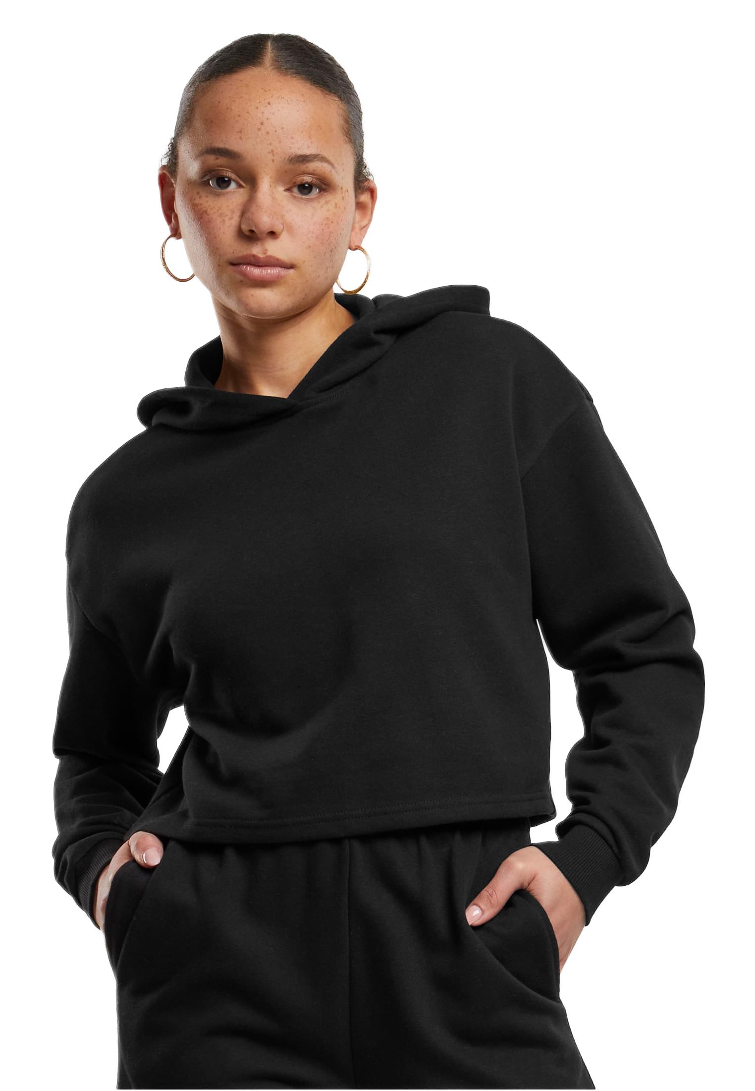 Γυναικείο Φούτερ Hoodie Oversized Cropped TB6854 Urban Classics Black Black