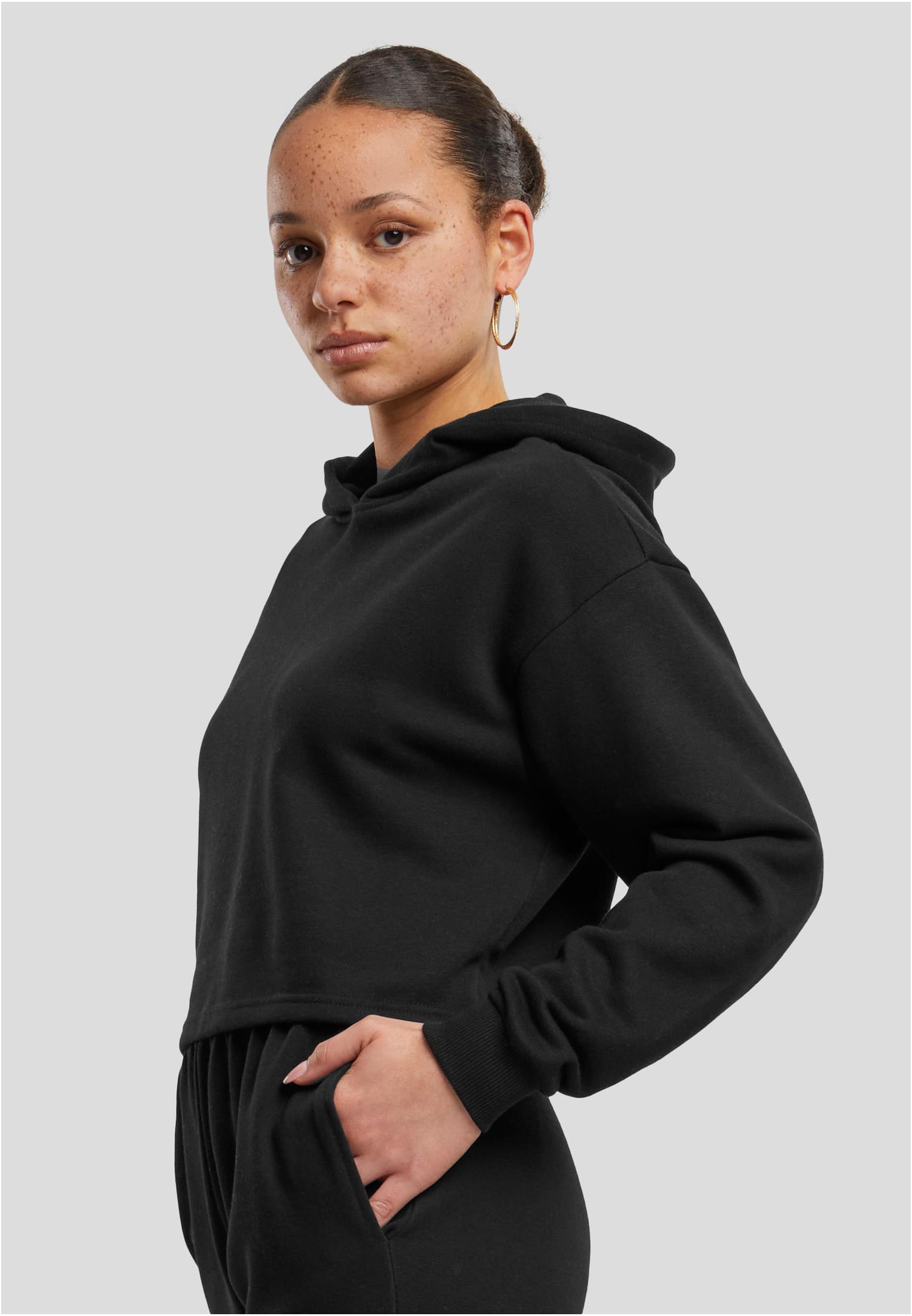 Γυναικείο Φούτερ Hoodie Oversized Cropped TB6854 Urban Classics Black Black