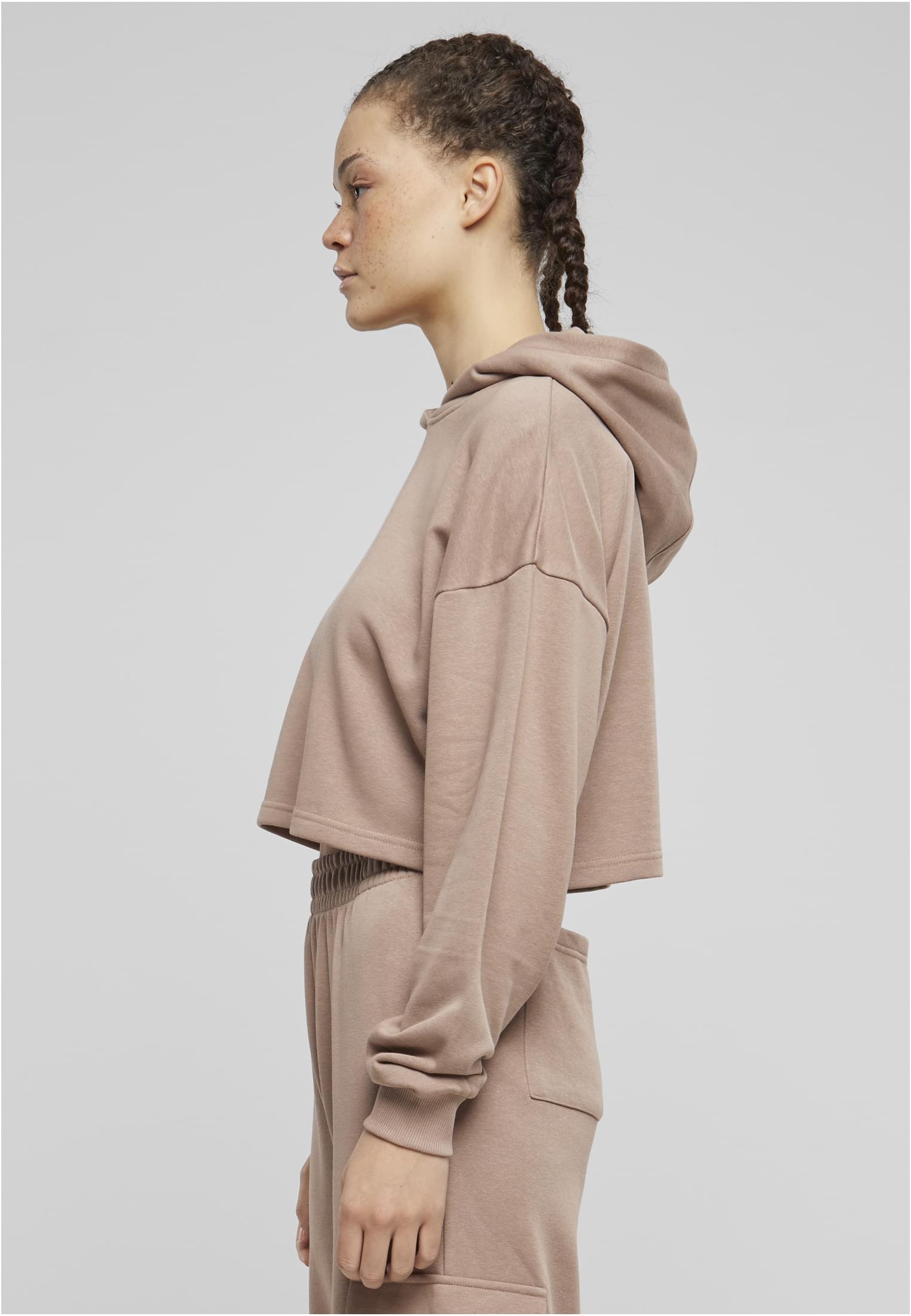 Ladies Oversized Cropped Light Terry Hoodie Urban Classics TB6854-02913 Duskrose