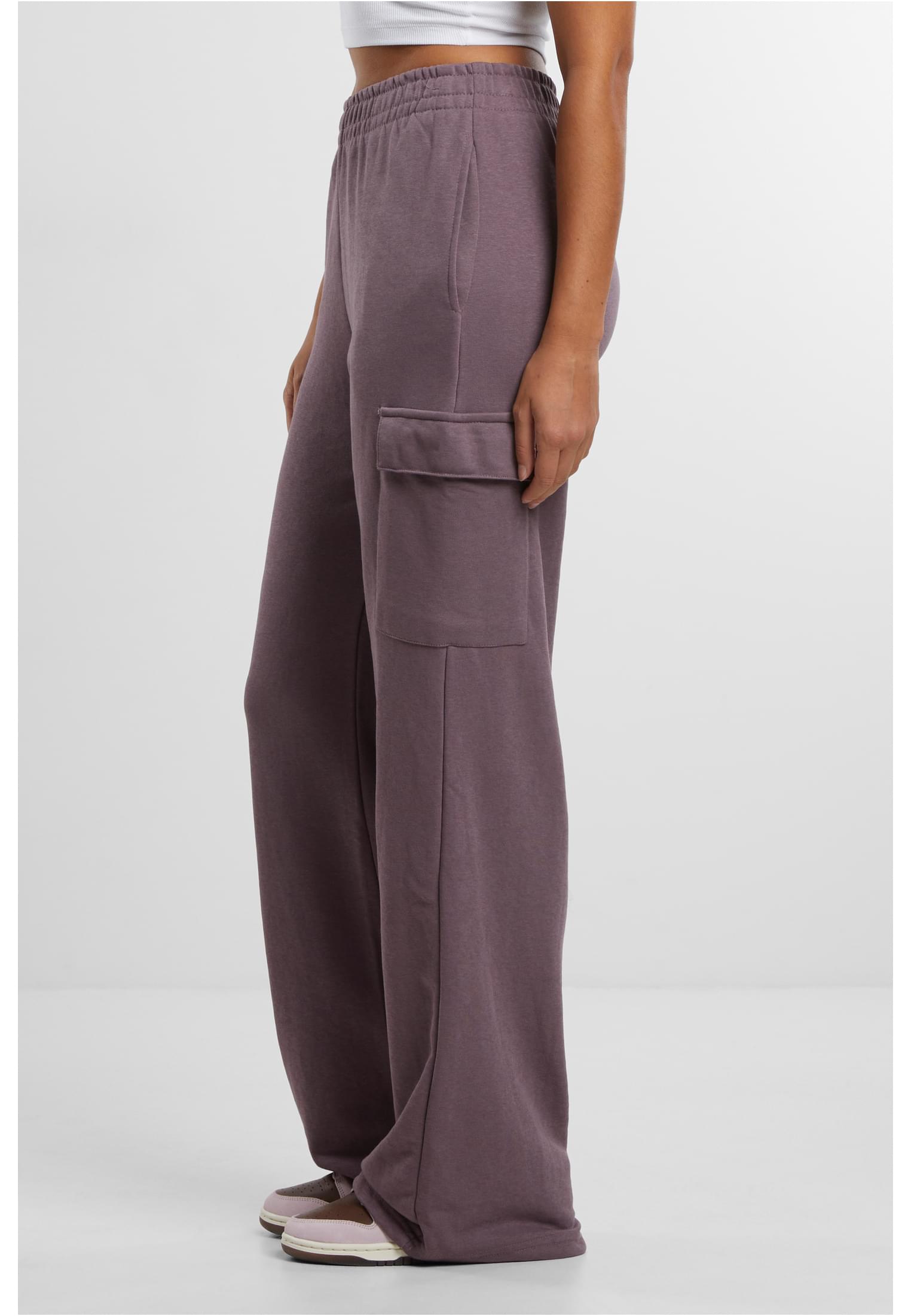 Ladies Baggy Light Terry Sweat Pants Urban Classics TB6857-17534 Fadedpurple