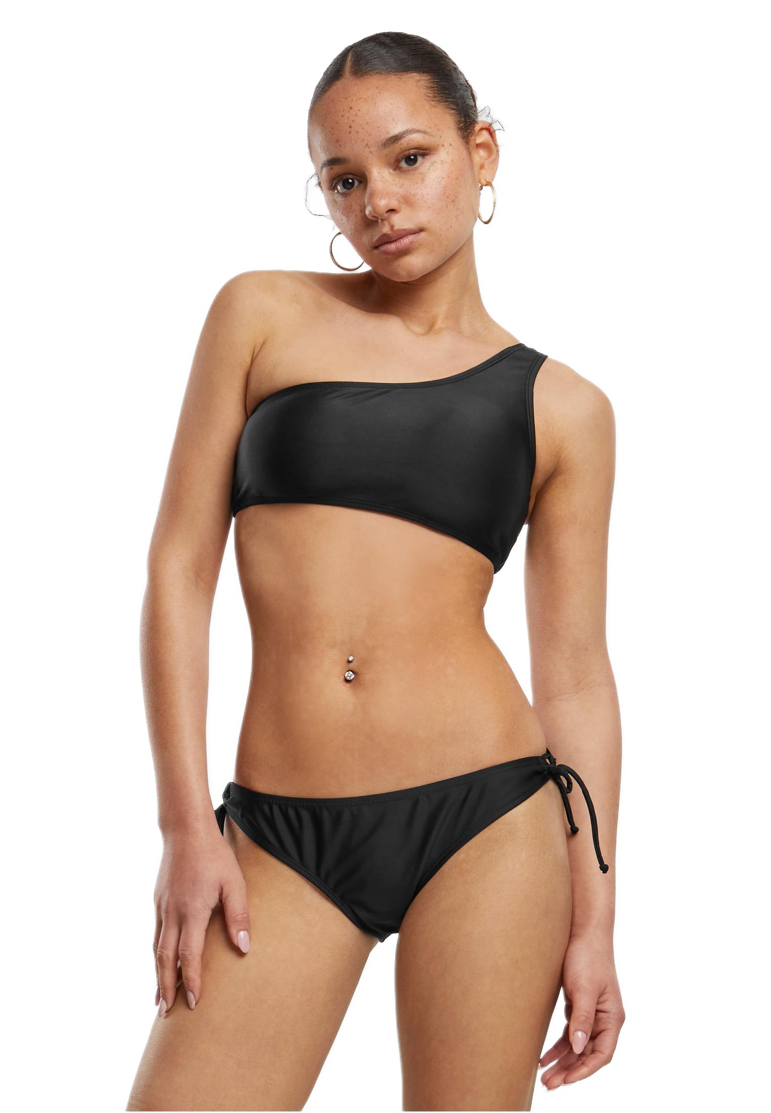 Ladies Asymmetric Bikini Urban Classics TB6886-00007 Black