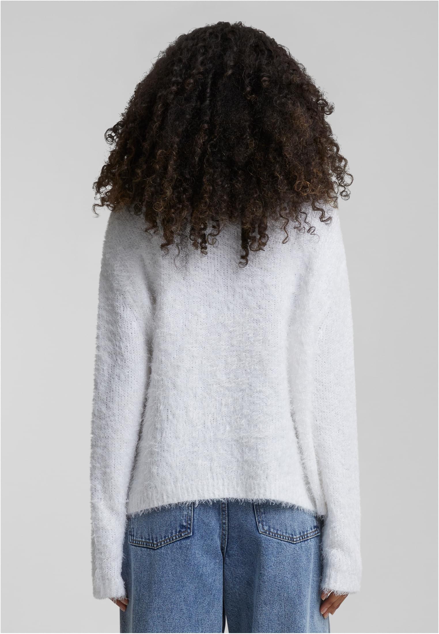 Ladies Feather Mock Neck Sweater Urban Classics TB6891-00220 White
