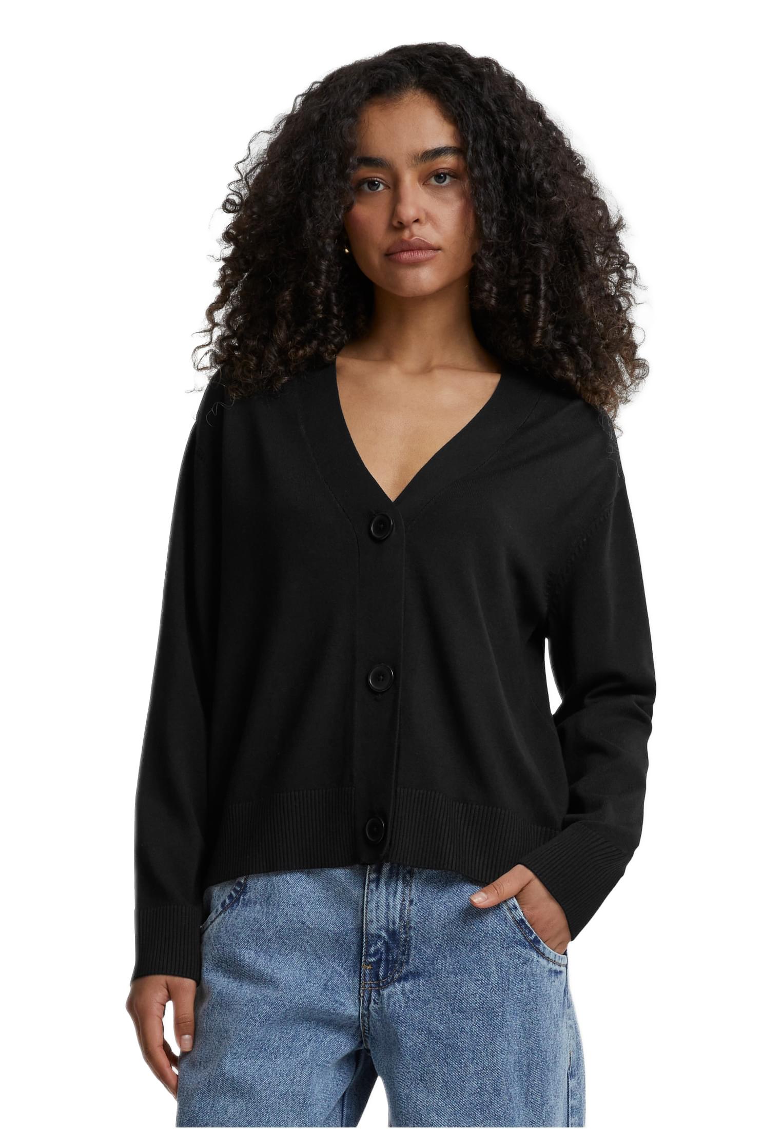 Ladies Knitted Cardigan Urban Classics TB6900-00007 Black