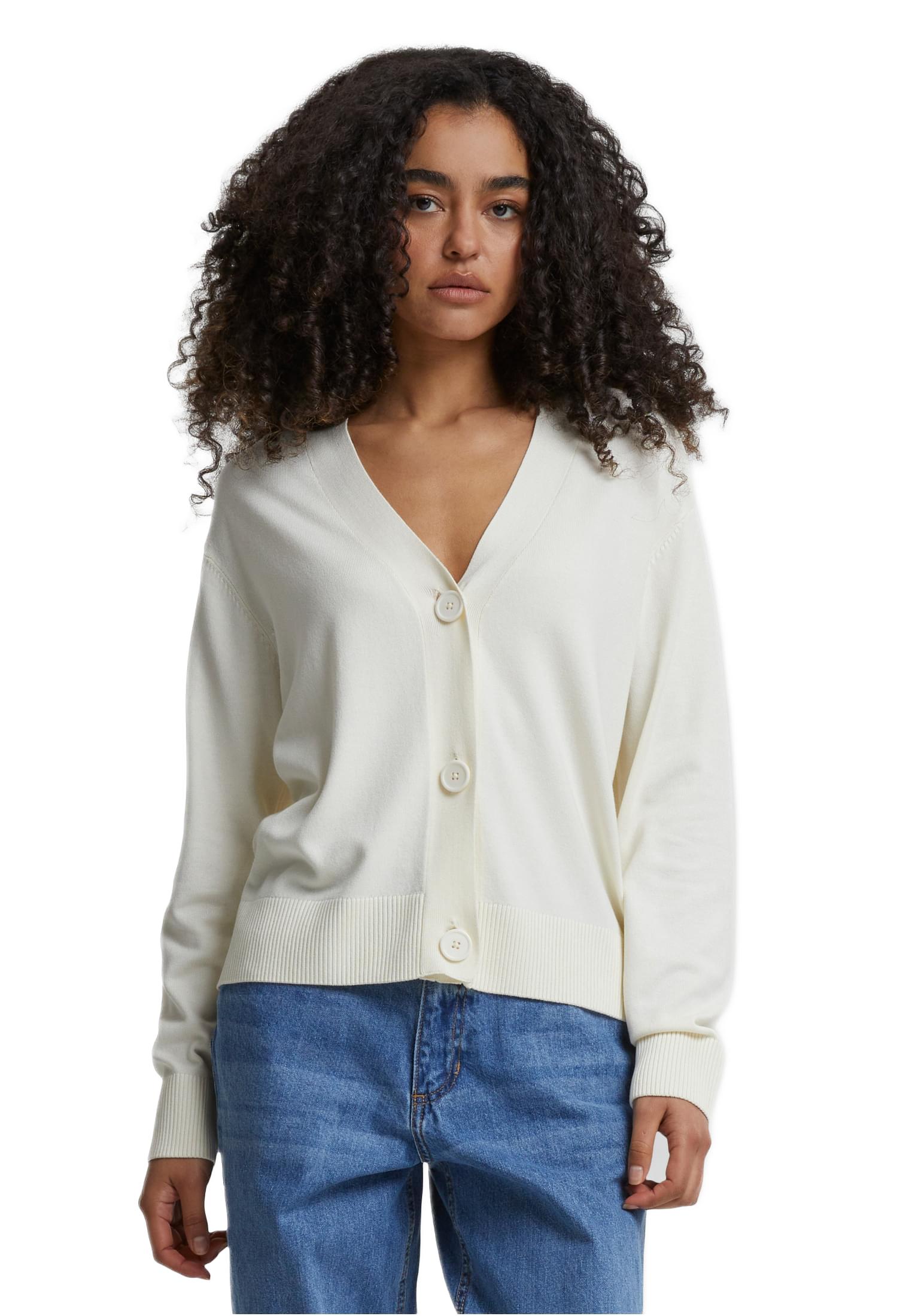 Ladies Knitted Cardigan Urban Classics TB6900-02903 Whitesand