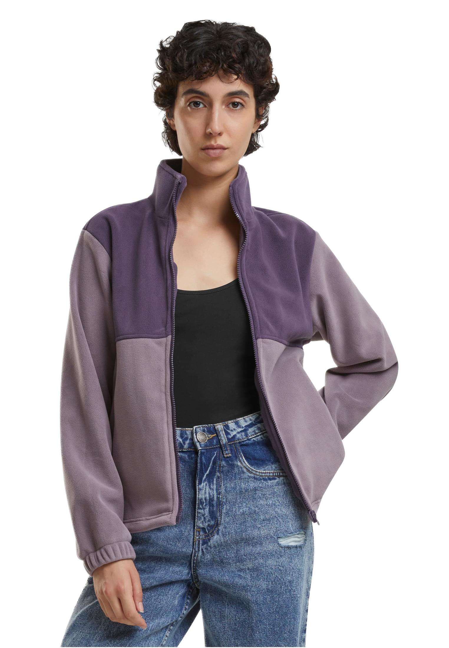 Ladies Double Polarfleece Jacket Urban Classics TB6905-17541 Purplenight/Fadedpurple