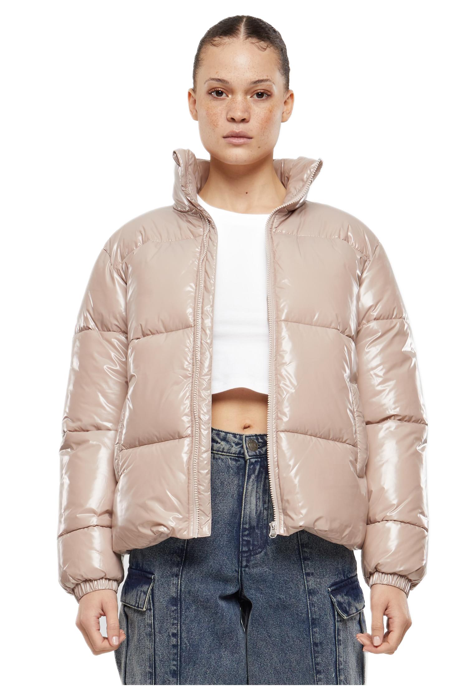 Γυναικείο Φουσκωτό Μπουφάν Recycled Short Shiny Puffer TB7003 Urban Classics Duskrose