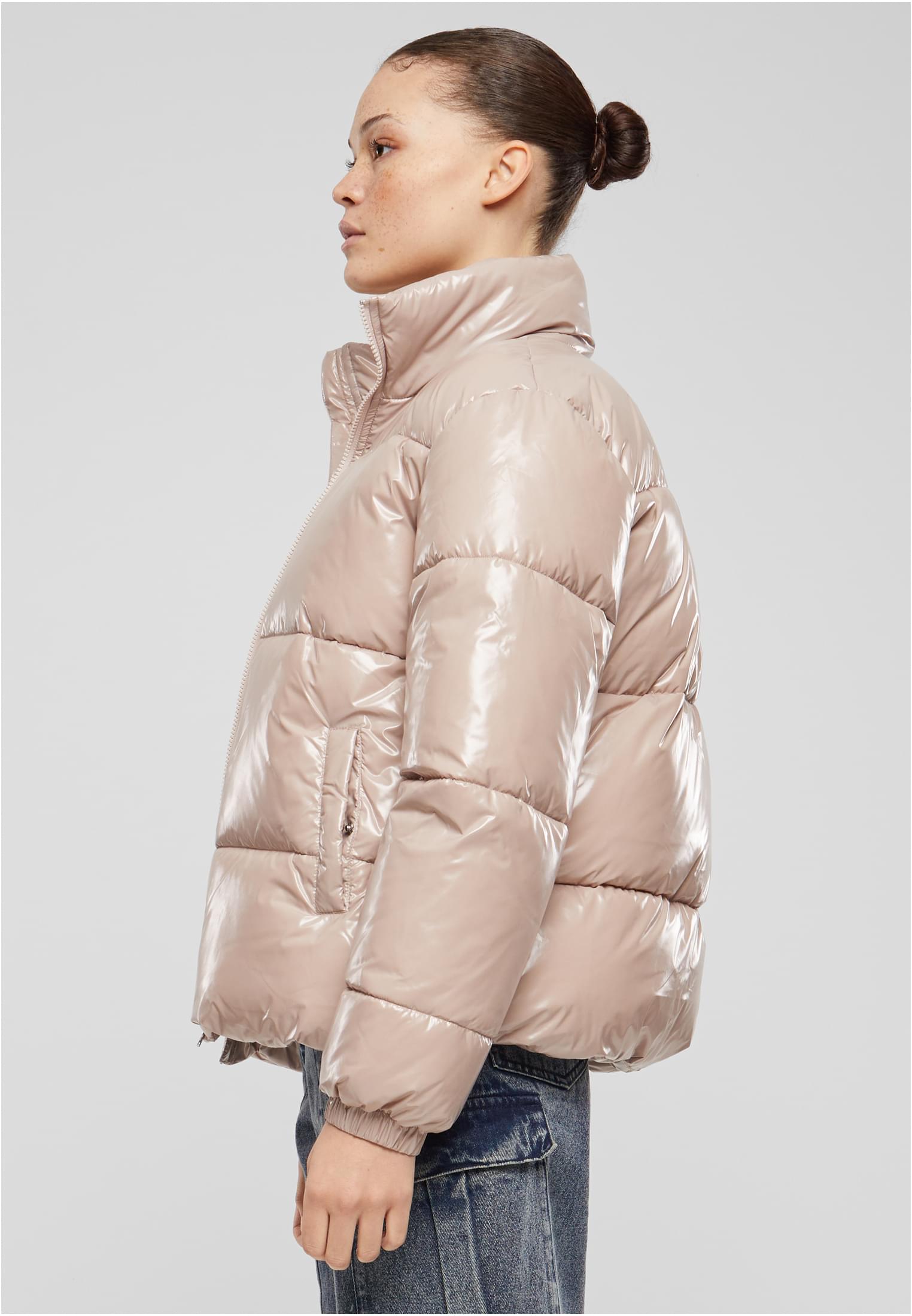 Γυναικείο Φουσκωτό Μπουφάν Recycled Short Shiny Puffer TB7003 Urban Classics Duskrose