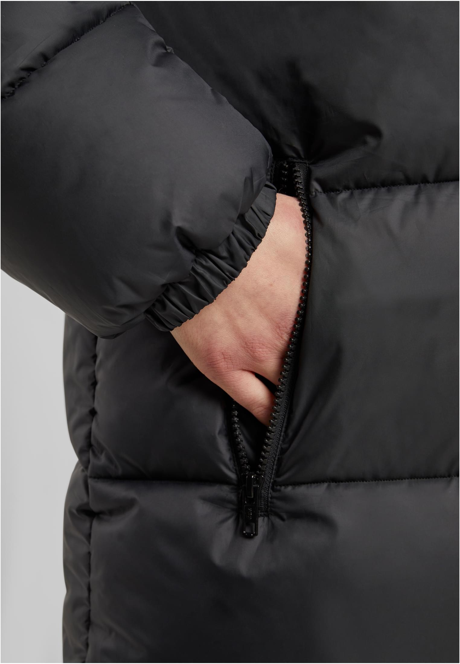 Ladies Long Puffer Coat Urban Classics Tb7005-00007 Black γυναικεία Μπουφάν Simple Wear