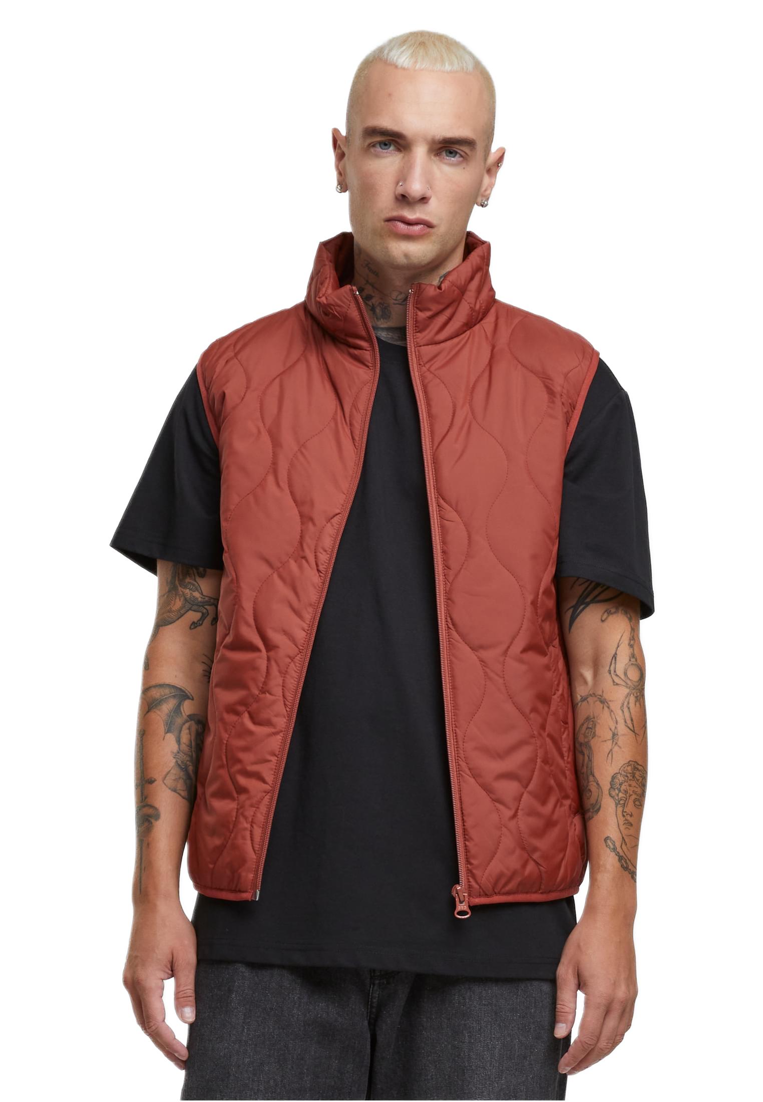 Ανδρικό Αμάνικο Μπουφάν Super Light Bubble Vest TB7012 Urban Classics Black Darkrust