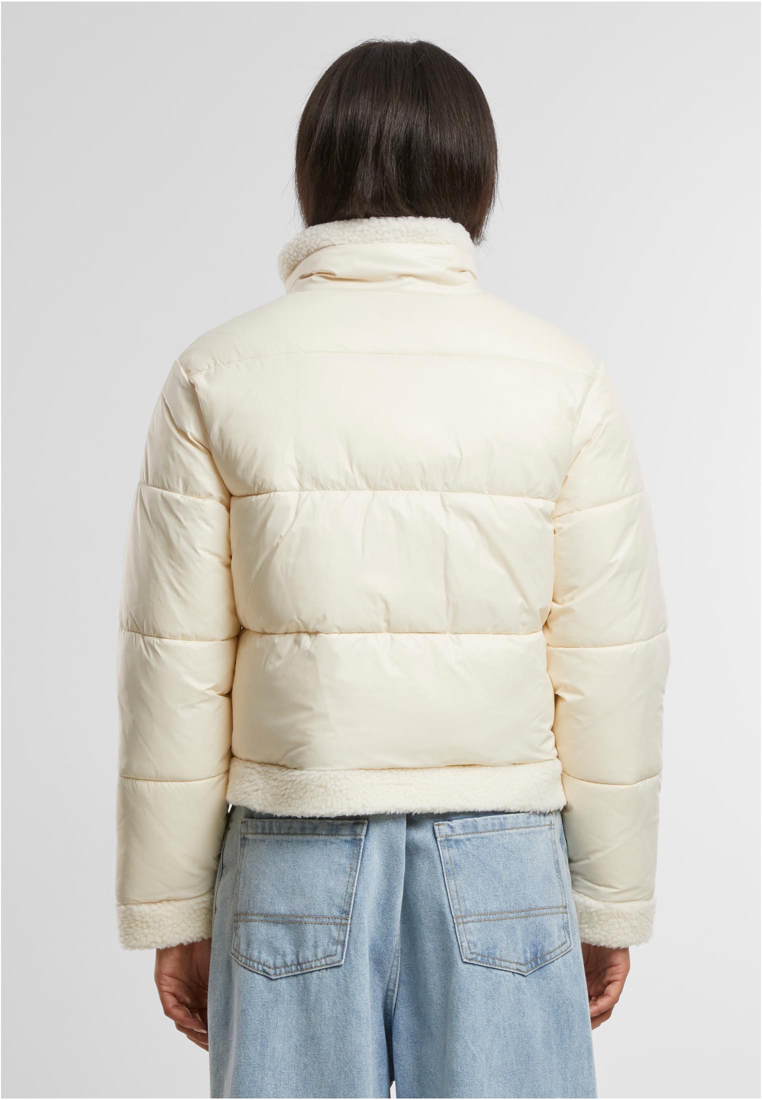 Γυναικείο Μπουφάν Puffer TB7074 Urban Classics Sherpa Shiny Recycled Whitesand/Whitesand