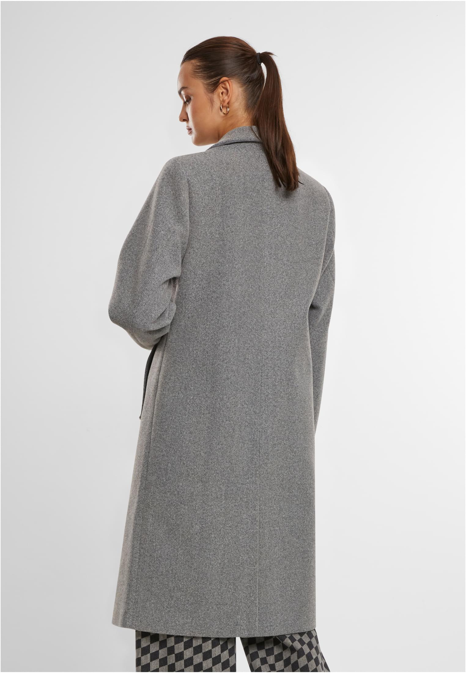 Ladies Basic Coat Urban Classics TB7075-04915 Darkgreymelange
