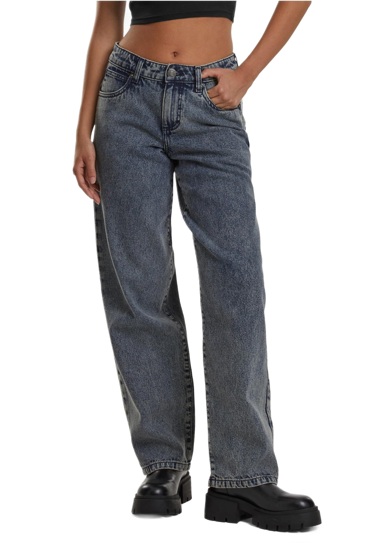 Γυναικείο Τζιν Παντελόνι Mid Waist 90s TB7127 Urban Classics 17835 Dirty Washed