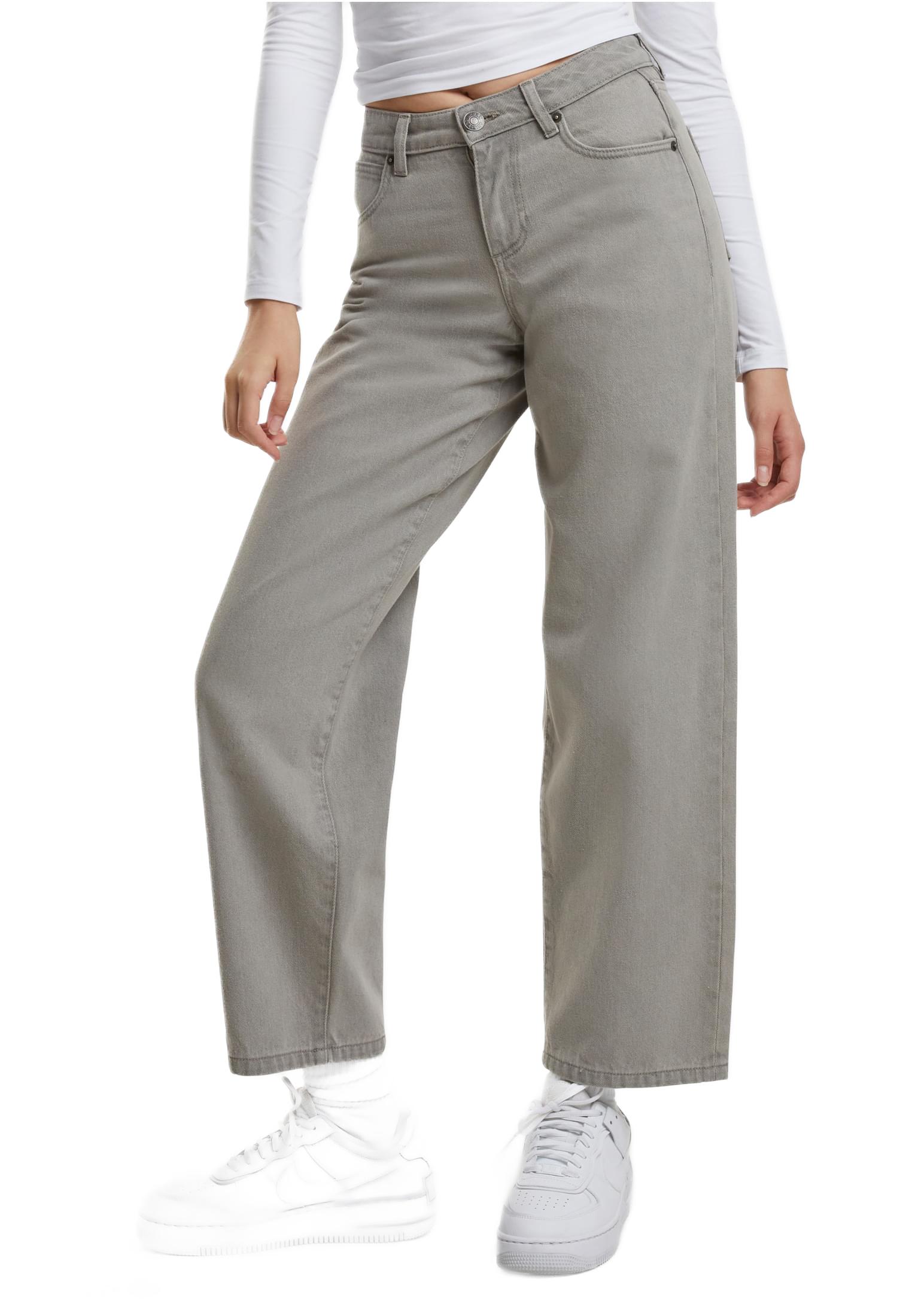 Γυναικείο Τζιν Παντελόνι Mid Waist 90s TB7127 Urban Classics 17836 Lighter Dirty Washed